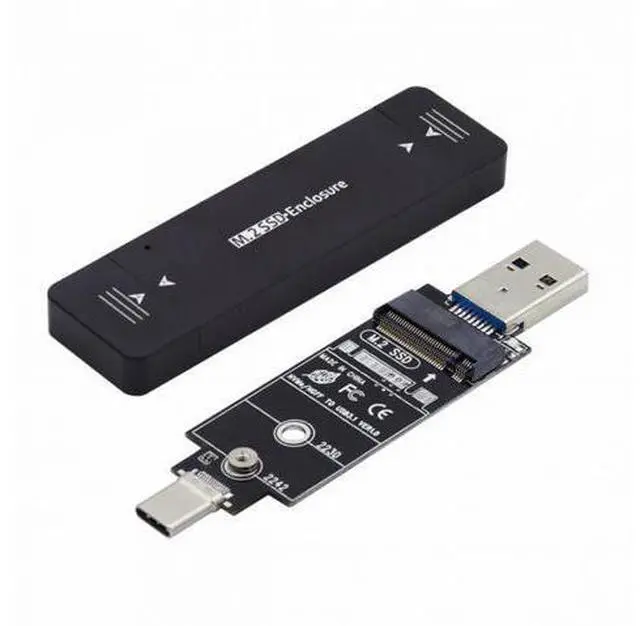 Main image of Combo Type-C USB3.0 to NVME M-key M.2 NGFF SATA SSD PCBA Case 2230/2242mm Adapter RTL9210B Chipset UC-057-2242MM