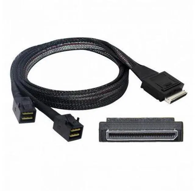 Main image of OCuLink PCIe PCI-Express SFF-8611 8x 8-Lane to Dual SFF-8643 HD 4x SSD Data Active Cable 50cm SF-051