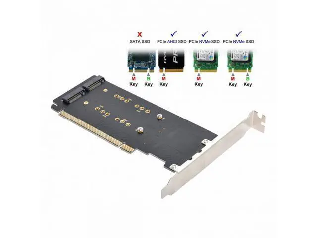 Alt view image 3 of 7 - 4X NVME M.2 AHCI to PCIE Express 3.0 Gen3 X16 Raid Card VROC Raid0 Hyper Adapter SA-024-NV002