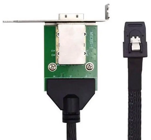 Main image of Internal Mini SAS SFF-8087 Male to External SFF-8088 Female Extension Cable PCBA With Low Profile Bracket