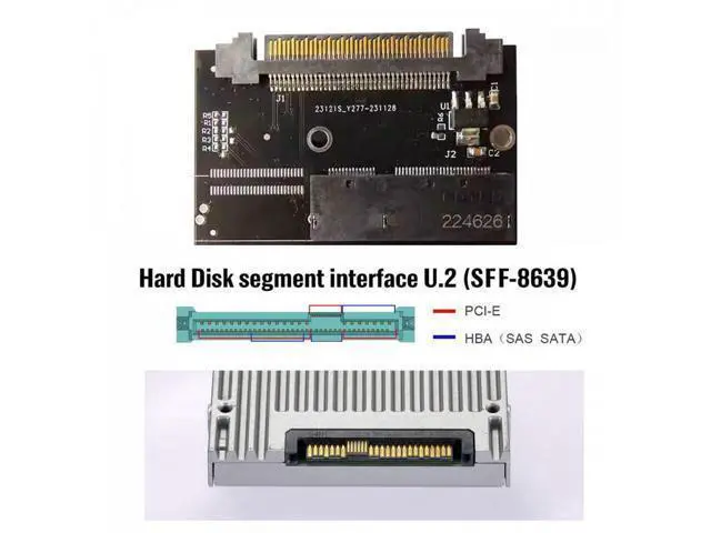 Alt view image 5 of 7 - U.2 SFF-8639 Host Adapter to NVMe Ruler 1U GEN-Z EDSFF 2C 8X Short SSD PM983 E1.L Carrier Adapter SF-072-2C