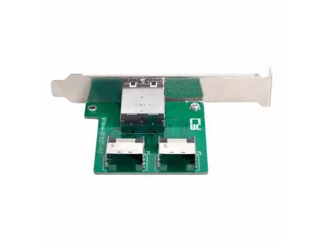 Alt view image 2 of 7 - Dual Ports Mini SAS HD SFF-8644 To Internal Mini SAS SFF-8087 PCBA Female Adapter With Low Profile Bracket SF-019