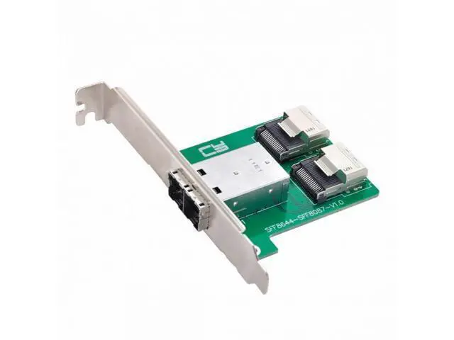 Alt view image 3 of 7 - Dual Ports Mini SAS HD SFF-8644 To Internal Mini SAS SFF-8087 PCBA Female Adapter With Low Profile Bracket SF-019