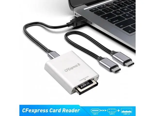Alt view image 6 of 7 - USB3.1 Type-C USB3.0 Type-A to CF Express Extension Card Reader CFE Type-B Support R5 Z6 Z7 CFB Memory Card