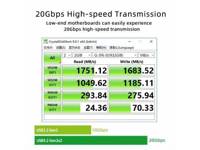 Alt view image 5 of 7 - USB 3.2 Gen2 Type-C 20Gbps USB-C to PCI-E 4X Express Card Adapter for Desktop Motherboard UC-104-CF