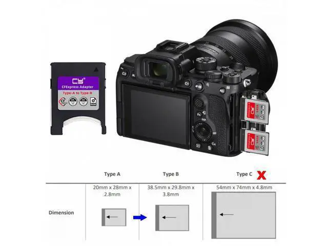 Alt view image 4 of 7 - CFexpress Type-A to Type-B Memory Card Kit Case CFE CFA to CFB Adapter Compatible with Camera 8K RAW PCIe Expansion