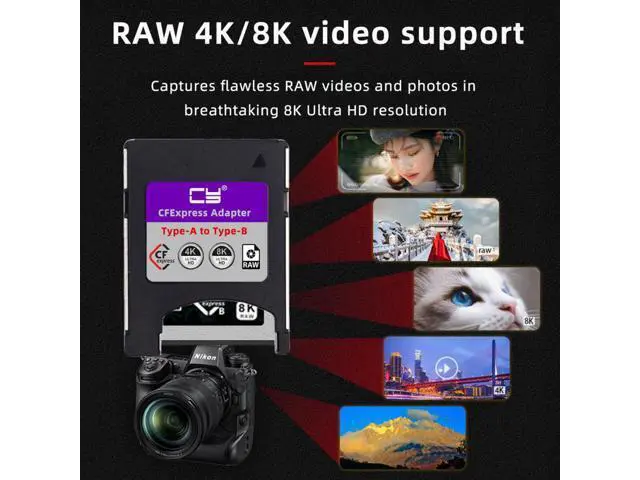 Alt view image 5 of 7 - CFexpress Type-A to Type-B Memory Card Kit Case CFE CFA to CFB Adapter Compatible with Camera 8K RAW PCIe Expansion