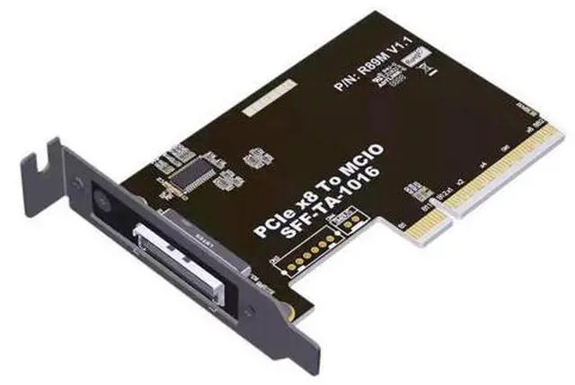 Main image of External MCIO 8i Mini Cool Edge IO SFF-TA-1016 to PCIE5.0 PCI-Express 8x VROC Adapter for Mainboard SSD Graphics Card
