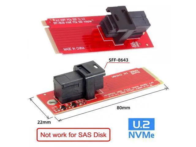 Alt view image 2 of 7 - M.2 SFF-8643 Card Adapter and U.2 U2 SFF-8639 NVME PCIe SSD Cable PCI-E 3.0 4.0 for Mainboard SSD SF-093+SF-094-RE