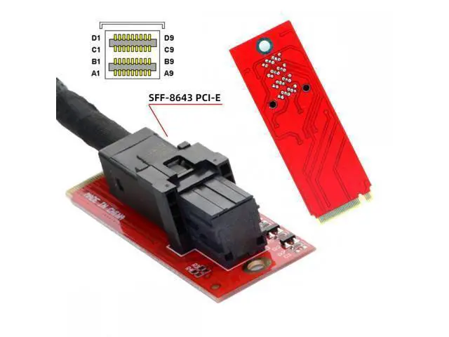 Alt view image 6 of 7 - M.2 SFF-8643 Card Adapter and U.2 U2 SFF-8639 NVME PCIe SSD Cable PCI-E 3.0 4.0 for Mainboard SSD SF-093+SF-094-RE