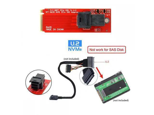 Alt view image 5 of 7 - M.2 SFF-8643 Card Adapter and U.2 U2 SFF-8639 NVME PCIe SSD Cable PCI-E 3.0 4.0 for Mainboard SSD SF-093+SF-094-RE