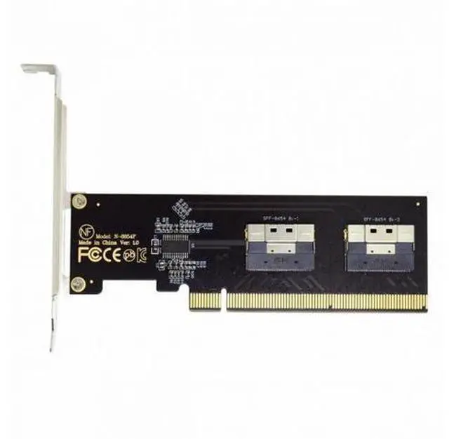 Main image of Dual Slimline SFF-8654 8X 2 NVME to PCIE Express 3.0 4.0 Raid Card VROC Raid0 Hyper Adapter SA-016-2P