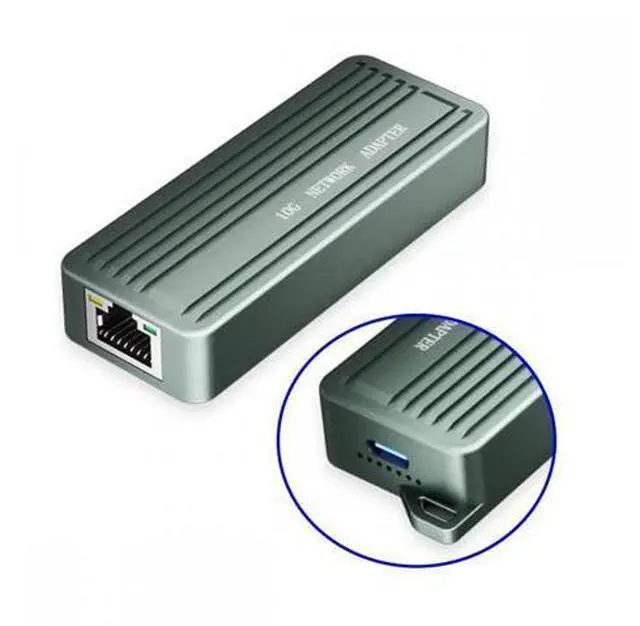 Main image of USB-C Type-C USB4 USB3.2 Gen2 to 10Gbps GBE Gigabit 10000Mbps 5Gbps 2.5Gbps Ethernet Network LAN Cable Adapter RTL8159 for Desktop Laptop NAS UT-029-10G