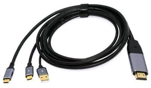 Main image of Reversed HDMI 4K Source to Type C USB-C Touch Screen Displays Male HDTV Cable for Laptop Monitor 2.0m