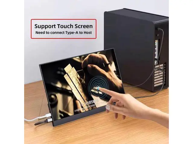 Alt view image 4 of 7 - Reversed Displayport Source to Type C USB-C Touch Screen Displays Male 4K HDTV Cable for Laptop Monitor 2.0m