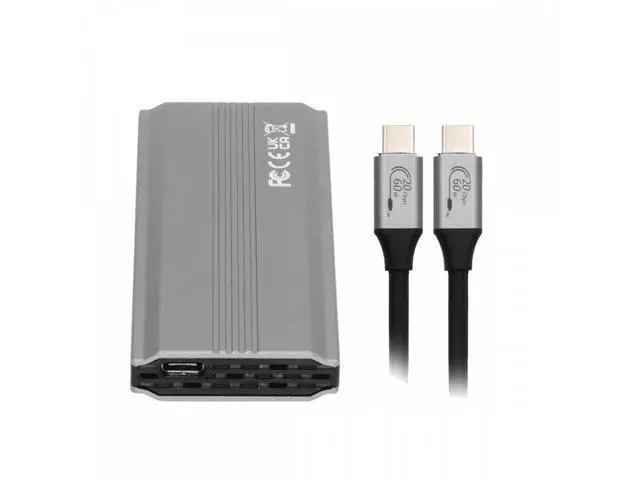 Alt view image 2 of 7 - Type-C USB3.2 USB4 20Gbps to M-key M.2 NGFF NVME SATA SSD PCBA Enclosure 2280/2242/2260mm RTL9220