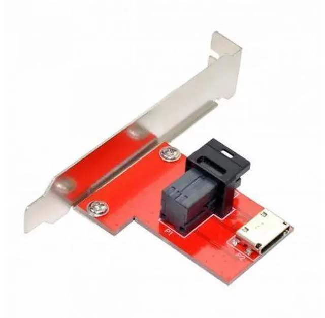 Main image of PCI-Express 4.0 Mini SAS HD SFF-8643 to Oculink SFF-8611 SFF-8612 PCBA Female Adapter With Bracket SF-042