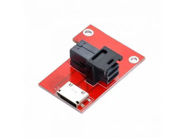 Alt view image 3 of 7 - PCI-Express 4.0 Mini SAS HD SFF-8643 to Oculink SFF-8611 SFF-8612 PCBA Female Adapter With Bracket SF-042