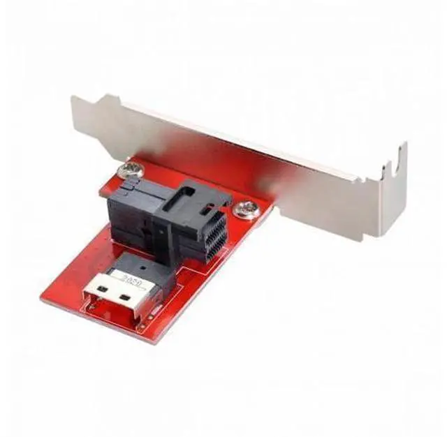 Main image of PCI-Express 4.0 Slimline SAS SFF-8654 to HD SFF-8643 PCBA Female Adapter With Bracket SF-044