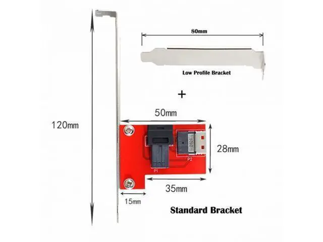 Alt view image 4 of 7 - PCI-Express 4.0 Slimline SAS SFF-8654 to HD SFF-8643 PCBA Female Adapter With Bracket SF-044