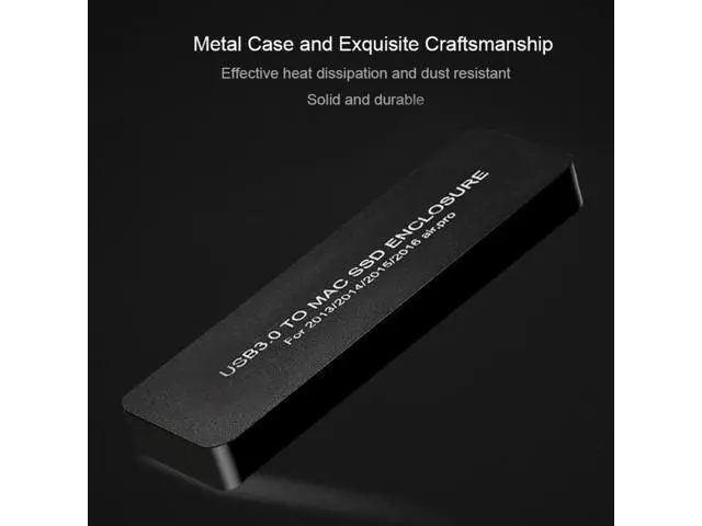 Alt view image 7 of 7 - USB3.2 Type-C USB-C to 16+12Pin Mobile Box HDD Enclosure for MAC Air Pro 2013 2014 2015 2016 SSD Portable Case U3-009-TC