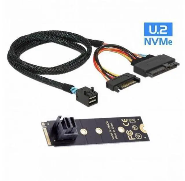 Main image of 22X80mm 2280 M.2 SFF-8643 Card and U.2 U2 SFF-8639 NVME PCIe SSD Cable PCI-E 3.0 4.0 for Mainboard SSD SF-093+SF-094-BK