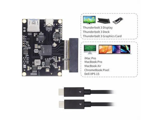 Alt view image 3 of 7 - USB4.0 Type-C USB4 40Gbps to PCI-E SSD 4x Graphics Card Converter Cable USB4.0 40Gbps JHL7440 Chipset UC-143+EP-005