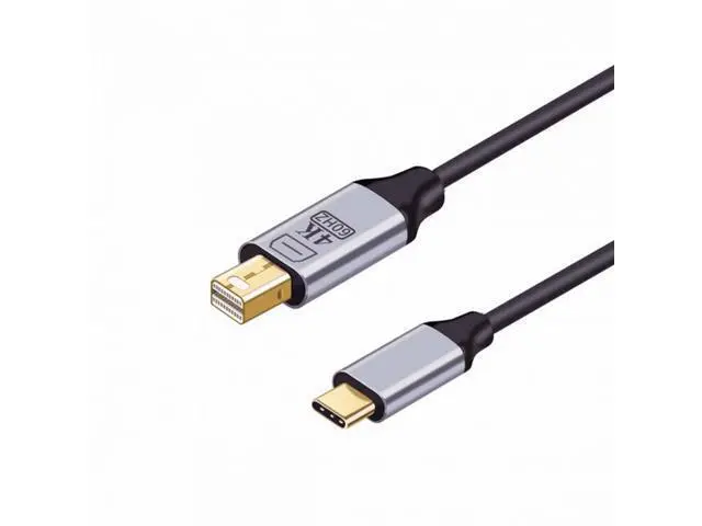 Alt view image 2 of 7 - USB 3.1 Type-C USB-C Source to Mini DisplayPort DP Displays Male 4K Monitor Cable for Laptop 1.8m UC-018-MDP