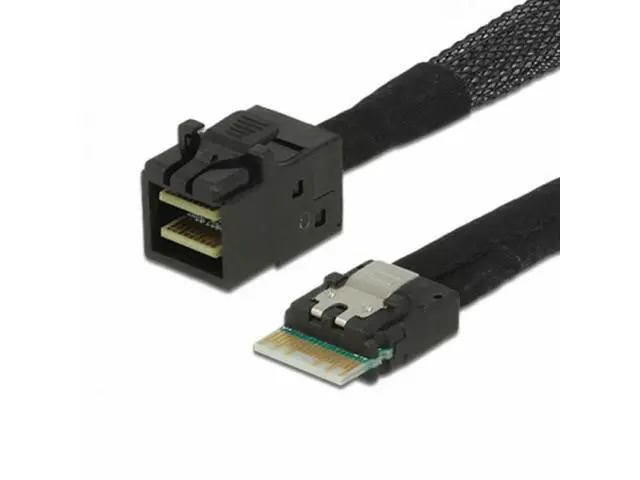Alt view image 2 of 7 - Slim Line SAS 4.0 SFF-8654 4i 38pin Host to HD Mini SAS 4i SFF-8643 36pin Target Cable 50cm SF-098