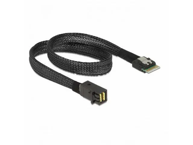 Alt view image 3 of 7 - Slim Line SAS 4.0 SFF-8654 4i 38pin Host to HD Mini SAS 4i SFF-8643 36pin Target Cable 50cm SF-098