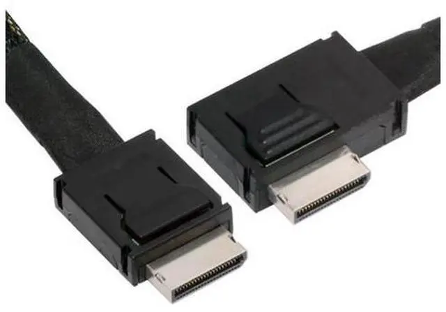 Main image of Left Angled 90 Degree OcuLink PCIe 4.0 PCI-Express SFF-8611 4i to SFF-8611 Data Active Cable for eGPU SSD 50cm SF-014-LE