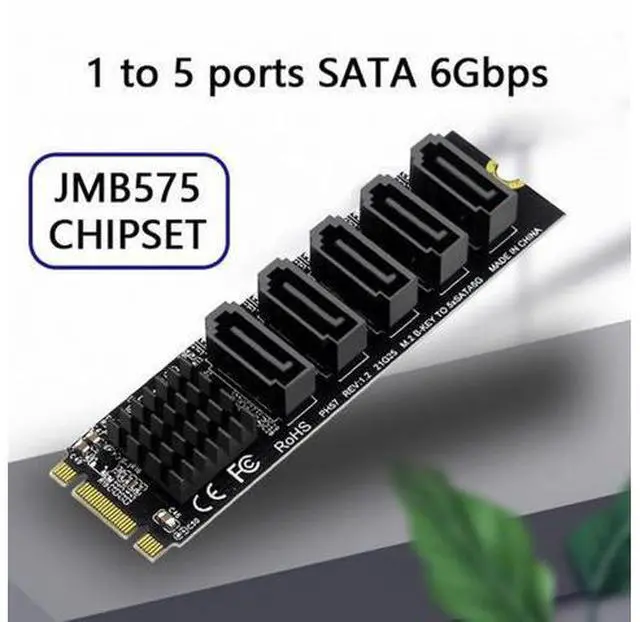 Main image of NGFF Key B+M to SATA 3.0 6Gbps 5 Ports Adapter Converter PM Multi Port Select JMB575 2280 SA-035-BM