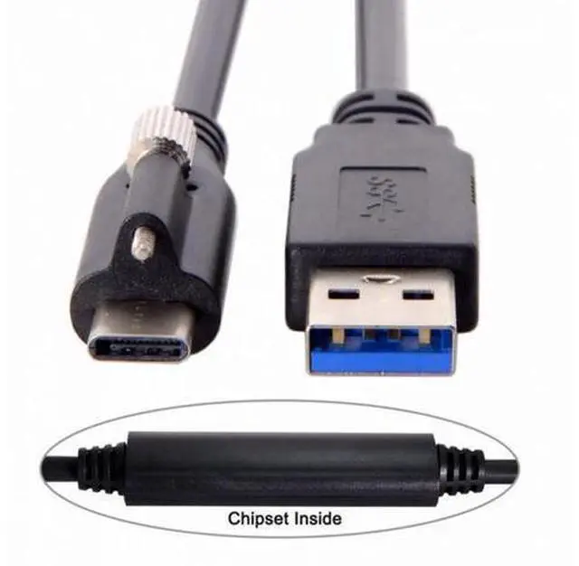 Main image of USB 3.1 Type-C Single Screw Locking to USB3.0 Data Cable Mount Type for Industrial Camera Recorder Laptop PC Disk (8 Meters) UC-045-8.0M F