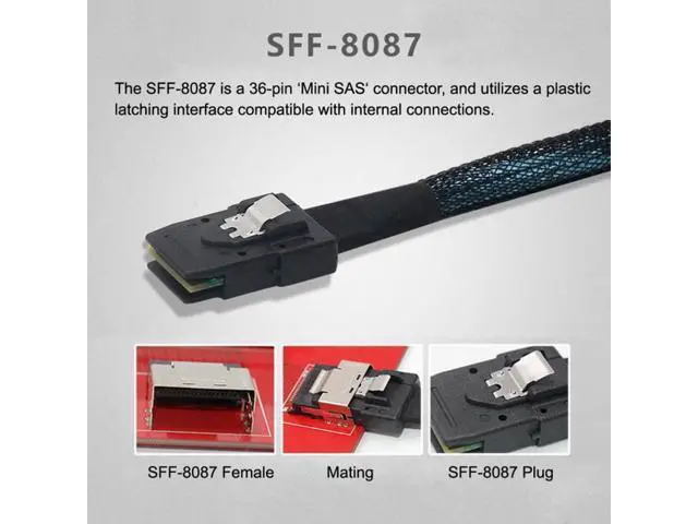 Alt view image 6 of 7 - PCI-Express 4.0 Slimline SAS SFF-8654 to Mini SAS SFF-8087 PCBA Female Adapter With Bracket SF-045