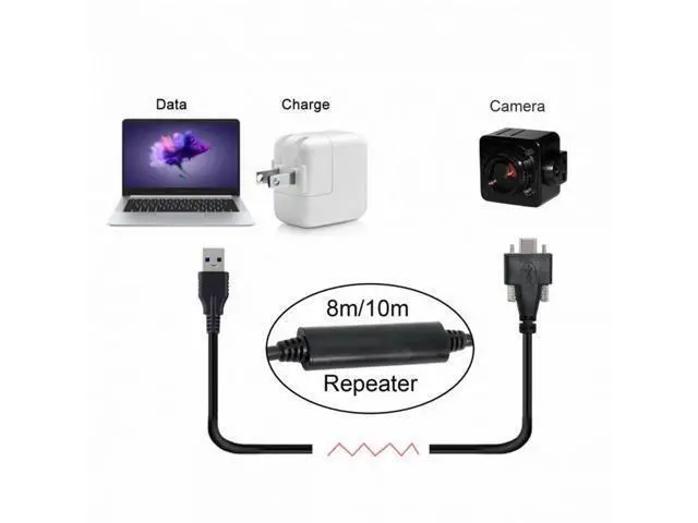 Alt view image 6 of 7 - USB 3.1 Type-C Dual Screws Locking to Standard USB3.0 Data Cable Mount Type for Camera Recorder (8 Meters) UC-048-8.0M F