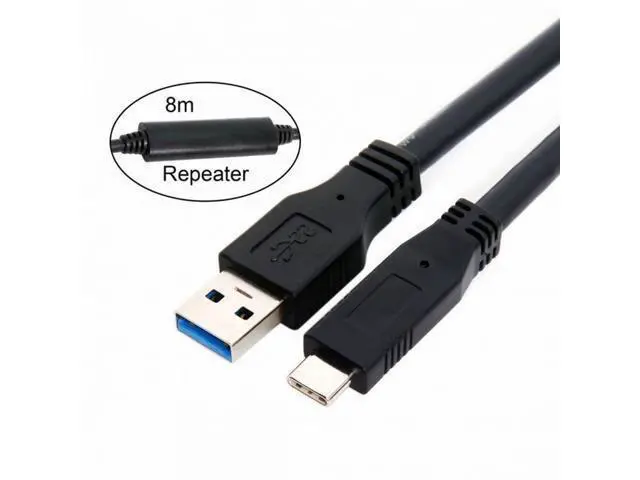 Alt view image 2 of 7 - 5Gbps USB-C USB 3.1 Type-C Male to USB3.0 Type A Male Data GL3523 Extender Cable for Tablet Phone Hard Disk Drive (8 Meters) UC-199-8.0M F