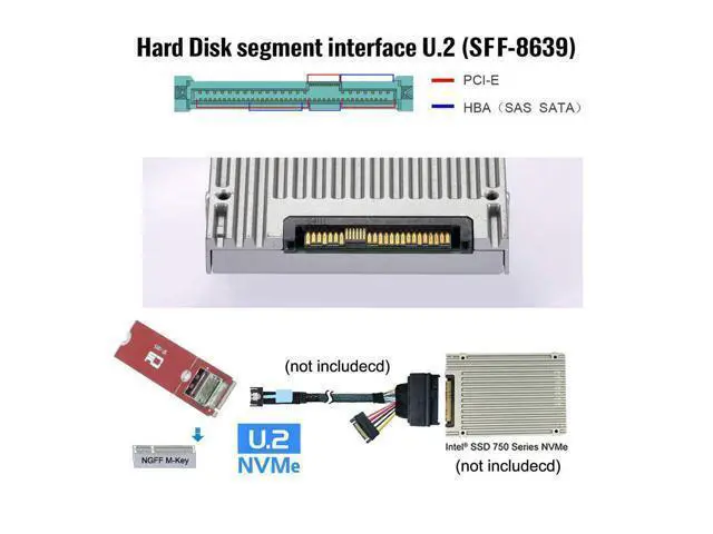 Alt view image 7 of 7 - PCI-E 5.0 4.0 M.2 M-key to MCIO Mini Cool Edge IO Female Host Adapter for PCIe Nvme SSD 2280 2230 SF-015