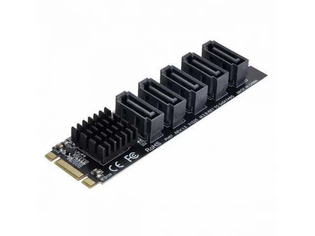 Alt view image 7 of 7 - NGFF Key B+M to SATA 3.0 6Gbps 5 Ports Adapter Converter PM Multi Port Select JMB575 2280 SA-035-BM