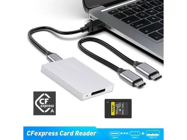 Alt view image 7 of 7 - USB3.1 Type-C USB3.0-A to CF Express Extension Card Reader for CFE Type-A Support CFA Memory Card
