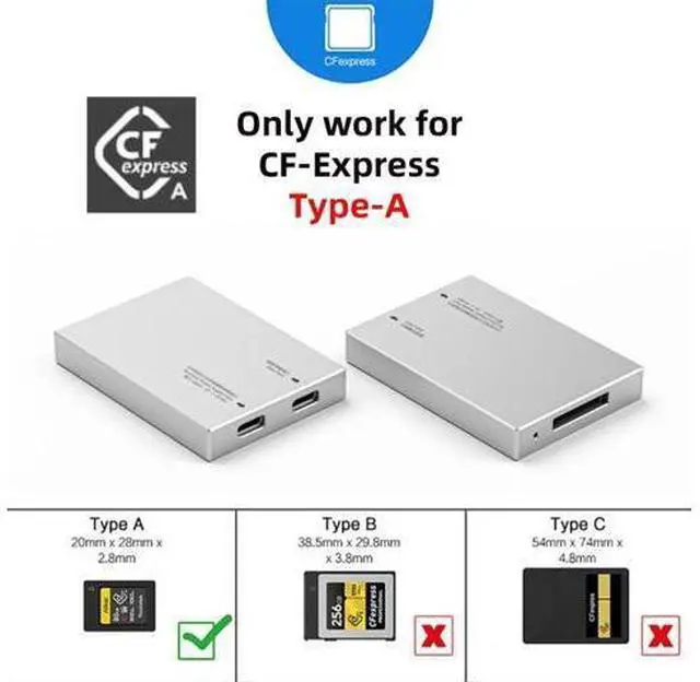 Main image of USB3.1 Type-C USB3.0-A to CF Express Extension Card Reader for CFE Type-A Support CFA Memory Card