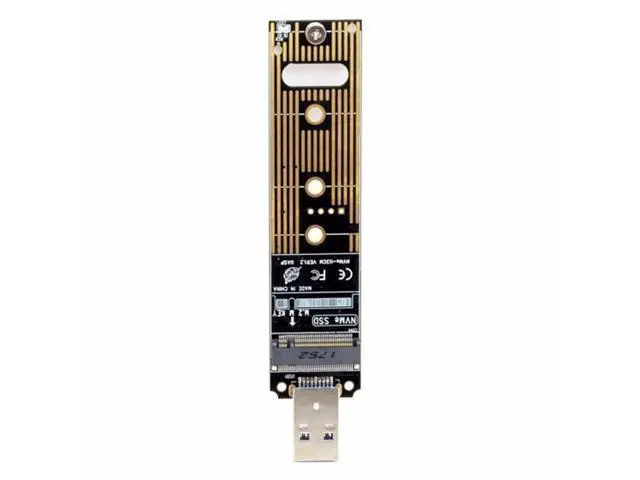 Alt view image 6 of 7 - USB 3.0 to NVME M-key M.2 NGFF SSD External PCBA Conveter Adapter with Flash Disk Case U3-017-2280MM