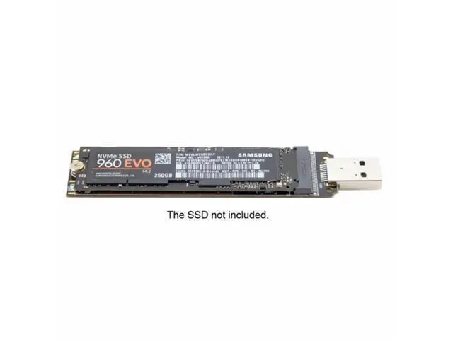 Alt view image 5 of 7 - USB 3.0 to NVME M-key M.2 NGFF SSD External PCBA Conveter Adapter with Flash Disk Case U3-017-2280MM