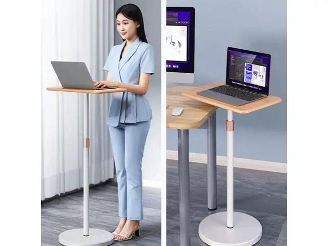 Alt view image 6 of 6 - SSKY L42 Laptop Stand Landing Workbench Computer Height Frame, Color: Walnut L42 Walnut