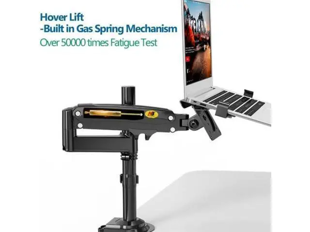 Alt view image 4 of 6 - NB H100-FP For 10-17 inch Gas Spring Mechanism Full Motion Arm VESA Board Desktop Laptop Bracket NB H100-FP