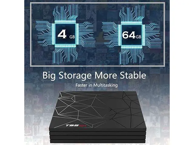 Alt view image 3 of 7 - Android 90 TV Box 4GB+64GB T95 max Quad Core Smart TV Box Android Box Media Player Support USB 30 3D 4K 6K H265 HD Resolution 24G WiFi Set Top TV Box