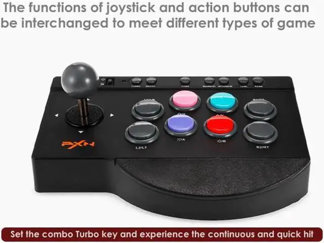 Alt view image 2 of 6 - PXN-0082 Arcade fightstick Game Joystick Gaming Controller For PC/PS4/PS3/XBOX ONE Game Rocker Gampad Handle Controller PXN 0082