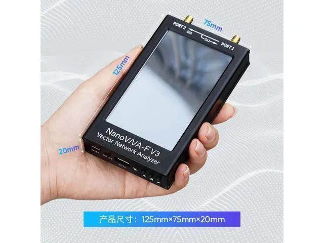 Alt view image 5 of 5 - NanoVNA-F V3 1M-6G 4.3-inch Vector Network Analyzer for HF, VHF, UHF, and SHF Applications