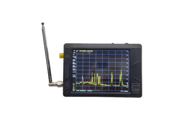 Alt view image 3 of 3 - tinySA ULTRA handheld spectrum analyzer with 4-inch touch screen, capable of generating high-frequency output signals ranging from 100 kHz to 5.4 GHz.