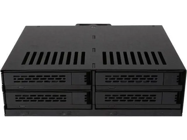 Alt view image 5 of 6 - 4 x 2.5 SSD to 5.25 Drive Bay Hot Swap Backplane Cage Mobile Rack Comparable to Tray-less Design - ExpressCage MB324SP-B,Express Cages 4Bay
