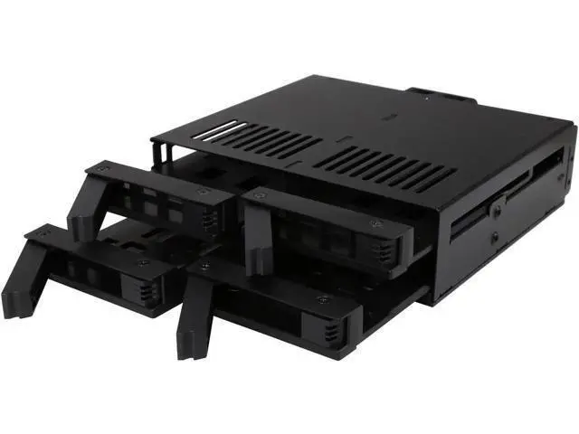 Alt view image 4 of 6 - 4 x 2.5 SSD to 5.25 Drive Bay Hot Swap Backplane Cage Mobile Rack Comparable to Tray-less Design - ExpressCage MB324SP-B,Express Cages 4Bay